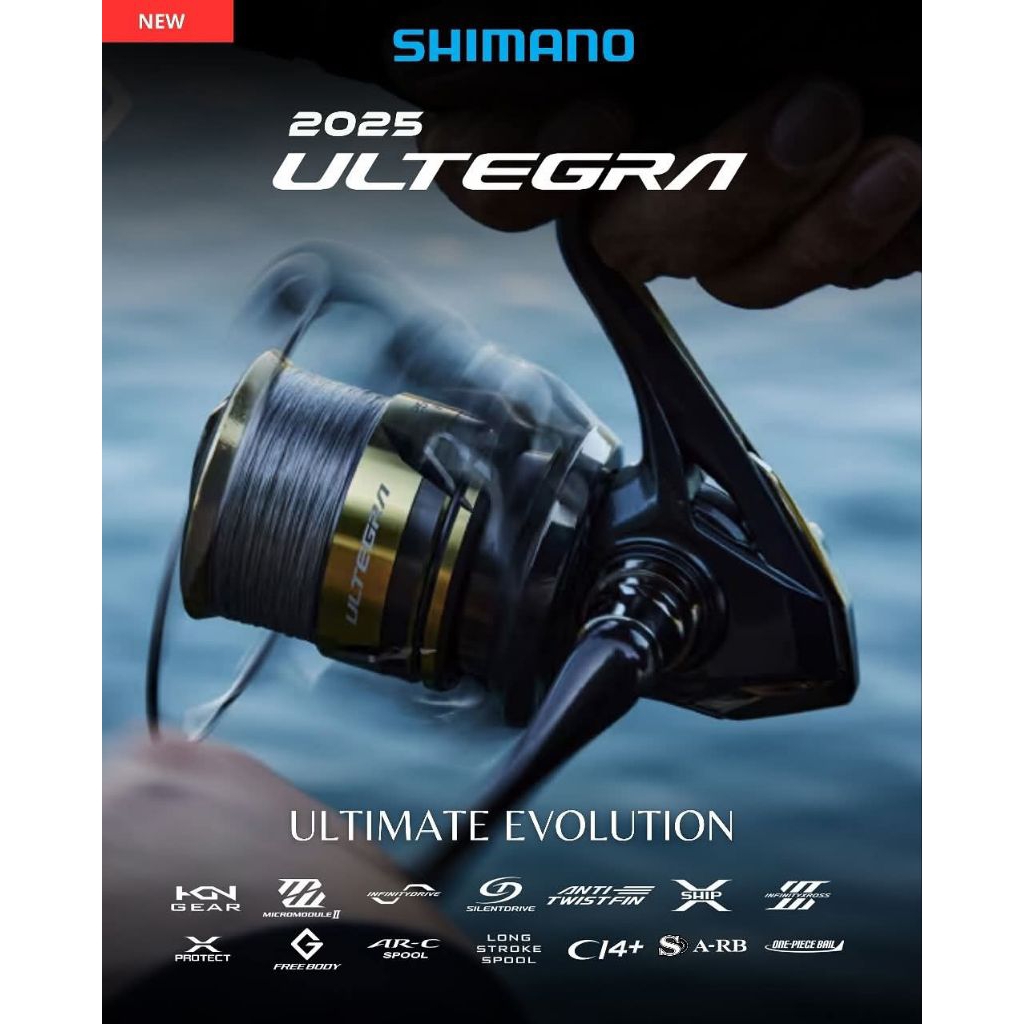 reel Spinning Shimano Ultegra 2025 1000 reel pancing kuat berkualitas