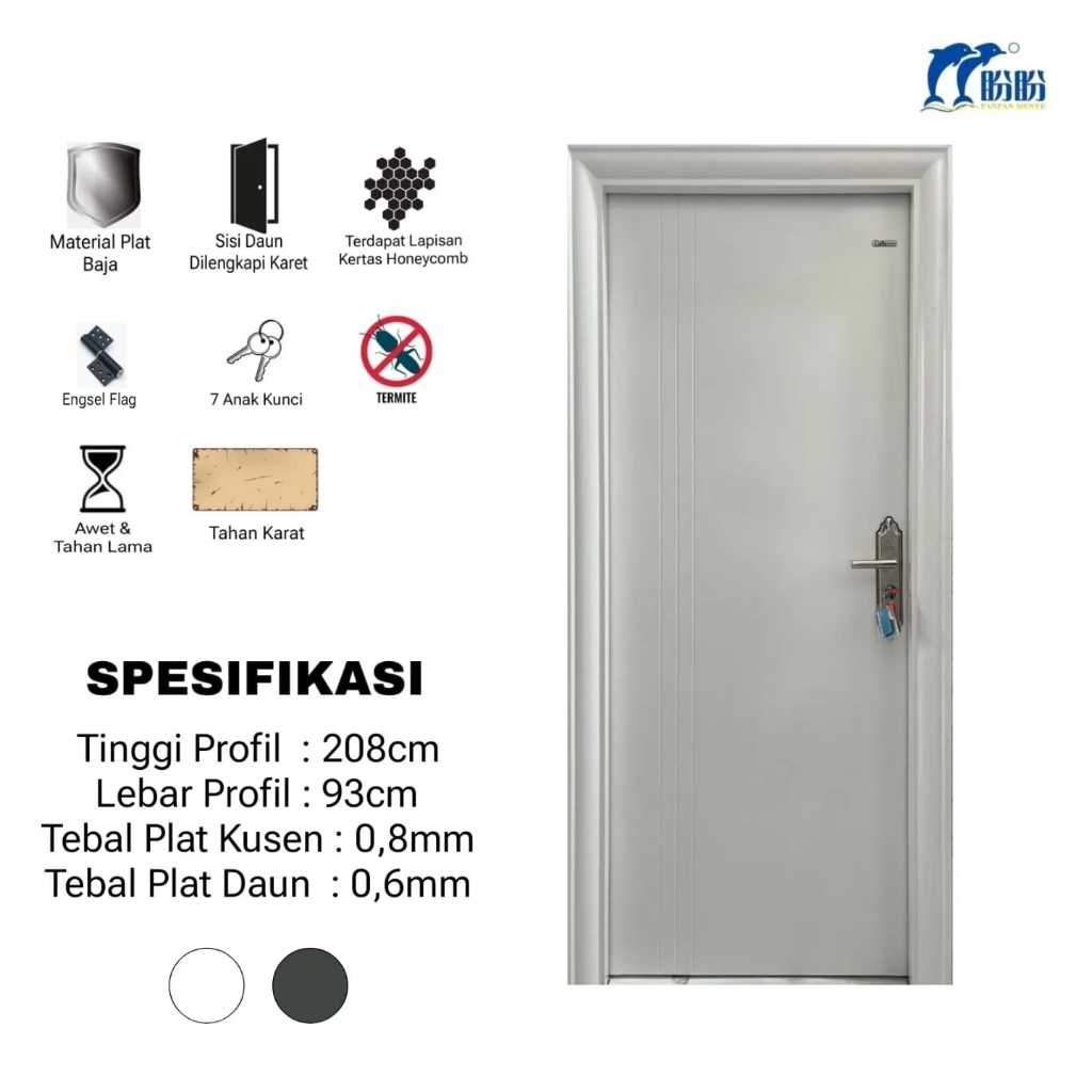 pintu baja 8036-5/pintu kamar tidur