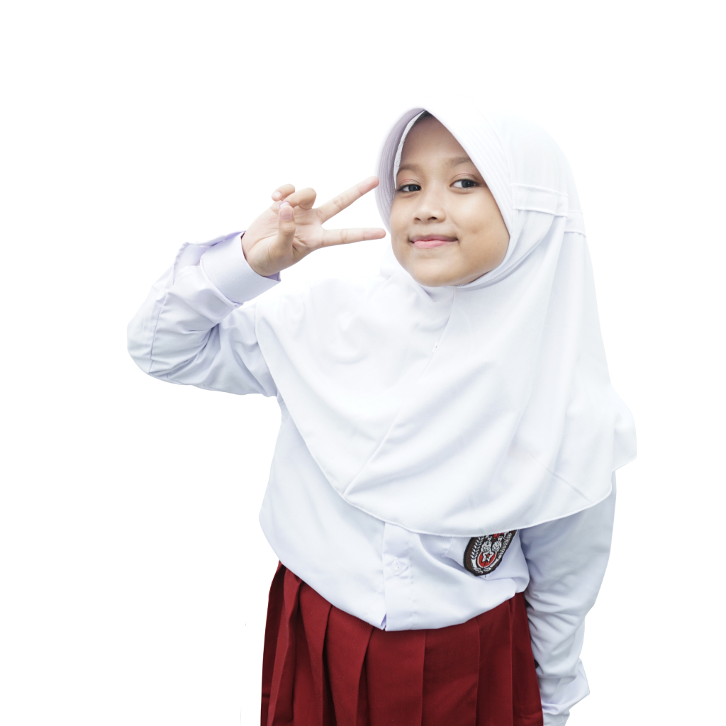 KERUDUNG ANAK SEKOLAH SD RABBANI PUTIH