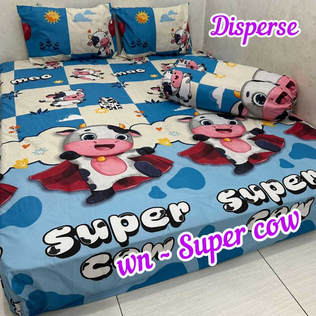 SPREI HOMEMADE SEPRAI HALUS MOTIF SAPI KUNING MILKY COW  BISA COD ANEKA UKURAN