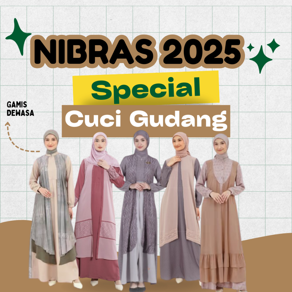 CUCI GUDANG NIBRAS SARIMBIT 2025 GAMIS IBU MURAH MERIAH SALE