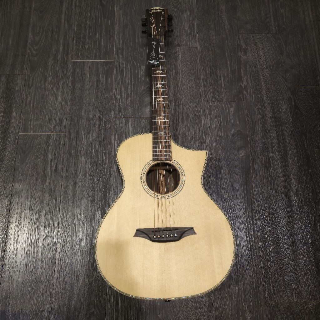 Bromo BAR5CE Acoustic-Electric Guitar • 5-String • Cutaway • Fishman Sonitone Preamp EQ • Spruce Top