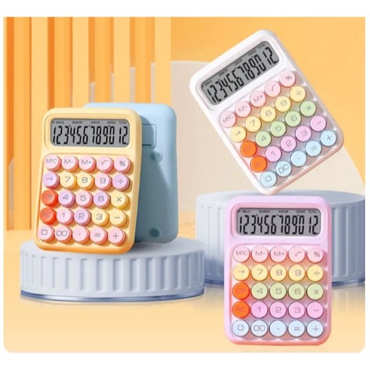 

Kalkulator Warna Dopamin DEXIN DX-819 Kalkulator Keyboard Mekanik Layar Besar 12 Digit / Calculator Solar Power DEXIN Portable Warna Pastel