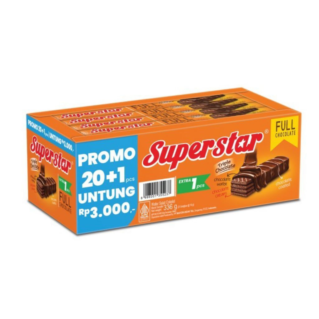 

Superstar Wafer Coklat/ Wafer coklat mayora isi 20+1pcs