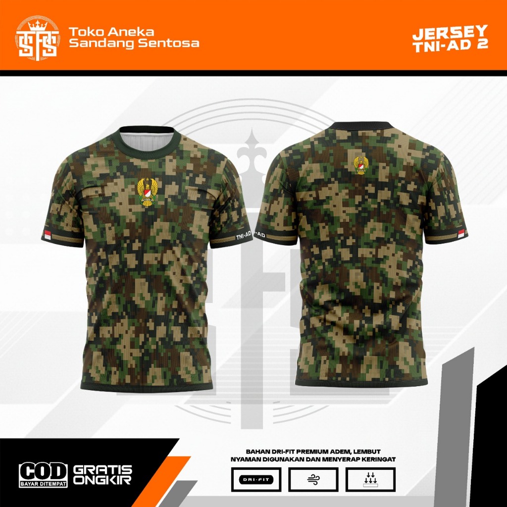 Jersey Polo TNI-AD 02 Lengan Pendek | Dri Fit Milano Premium | Jersey Instansi | Kaos Olahraga Pria 