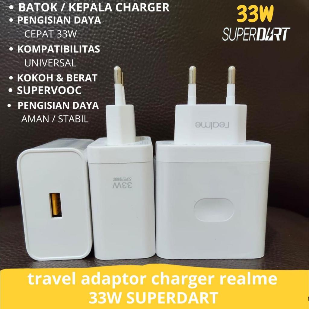 ( 33W ) Charger REALME 33 watt / SUPER VOOC SUPERDART Fast Charging Type C / charger realme 65W/ 67W
