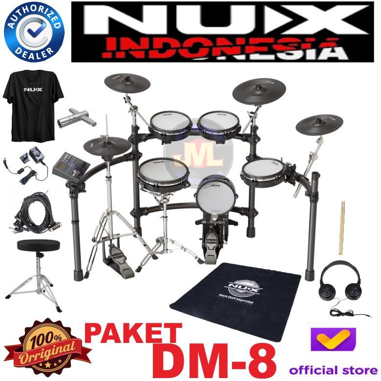 Nux DM8 Digital Drum Elektrik Set Nux DM-8 Elektrik Drum Set Paket