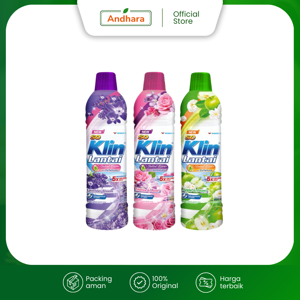 So Klin Lantai Botol 800ml - Pembersih Lantai SoKlin Harum
