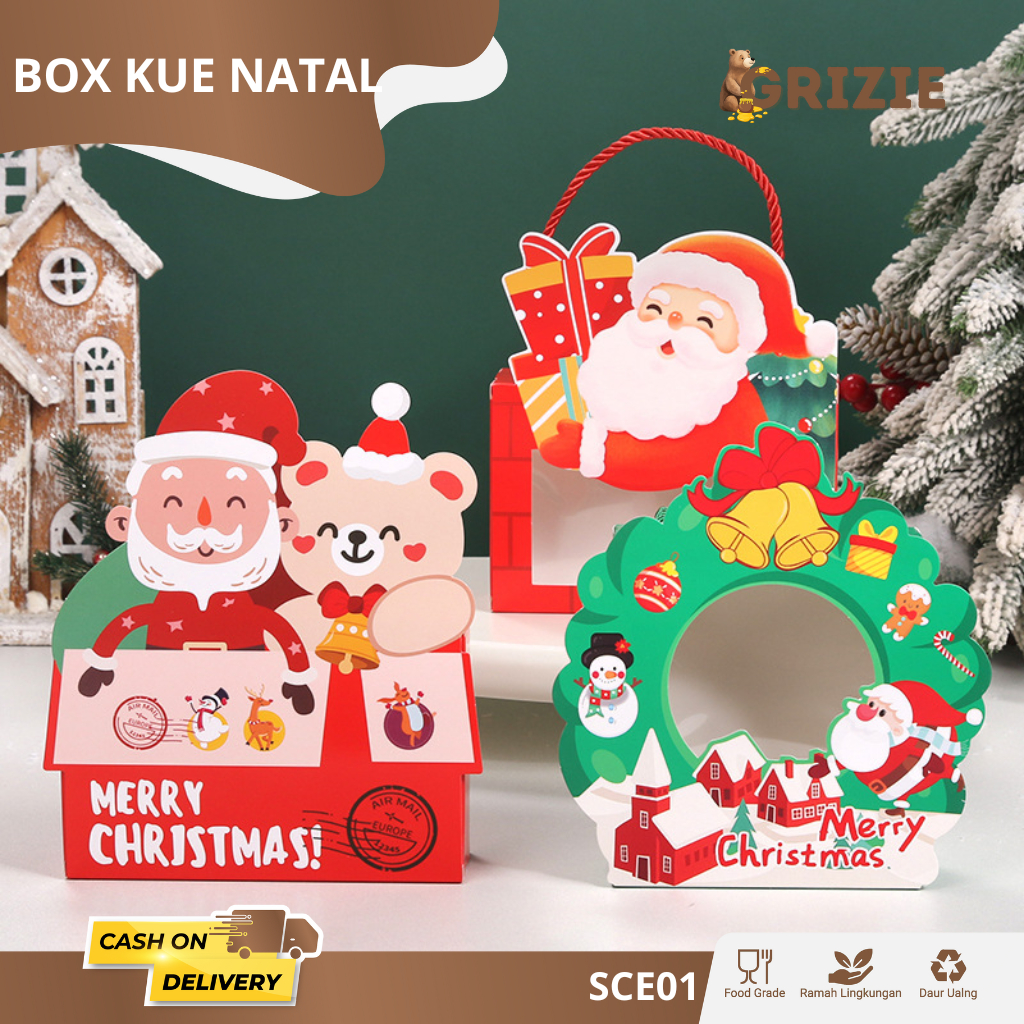 

Box Kotak Permen snack motif Natal Christmas / Box Natal Mini Motif Lucu Christmas Box Santa Kotak Serbaguna | SCE01