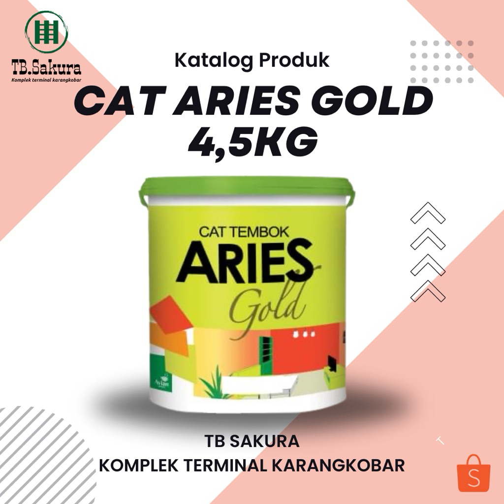 CAT TEMBOK ARIES GOLD 4,5KG