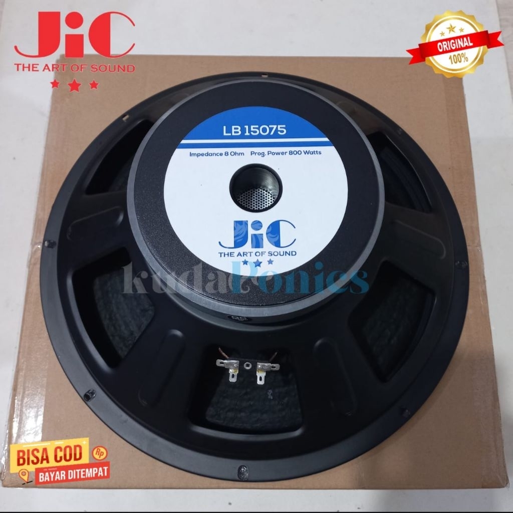 Speaker Woofer JIC LB15075 15 Inch 800W 8 Ohm Vc 3 Inch Original Bass Nendang Sound System Panggung 