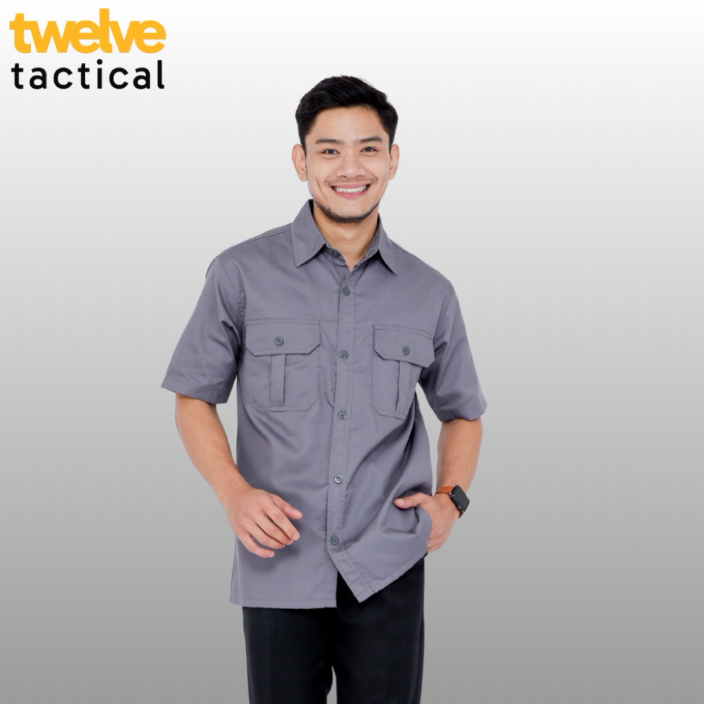 KEMEJA LAPANGAN DRILL PENDEK TERBARU KEMEJA LAPANGAN KERJA BAHAN DRILL KEMEJA PDL PDH