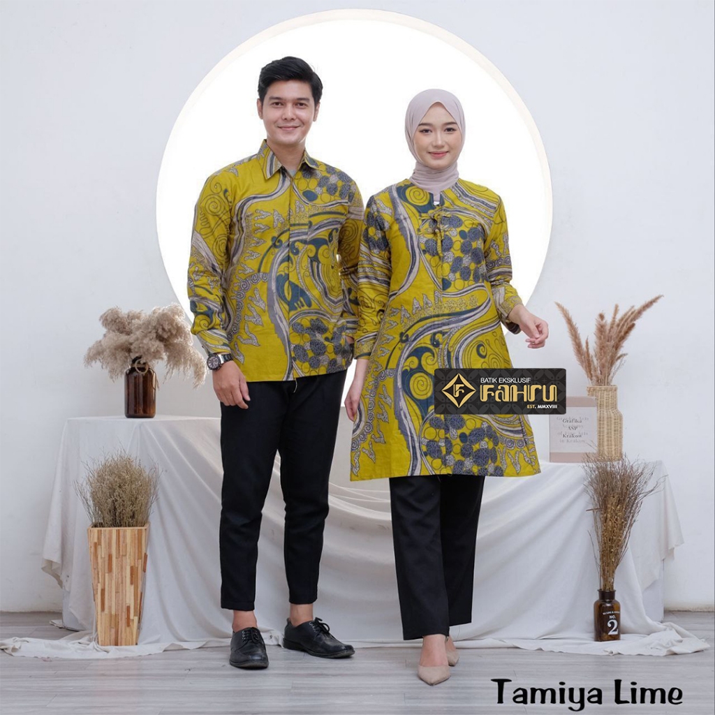 FAHRUBATIK - Motif TAMIYA - Batik Model Tunik OP Blus OP - Kemeja Hem Batik - Batik Nyaman Pria Wani