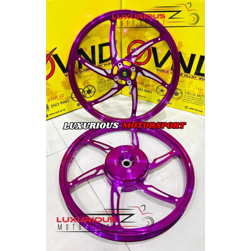 Velg VND Six Star V2 Ring 17 Vario 125/ Vario 150 / Vario 160 CBS F140x17 & 160X17 Velg Racing Vnd S