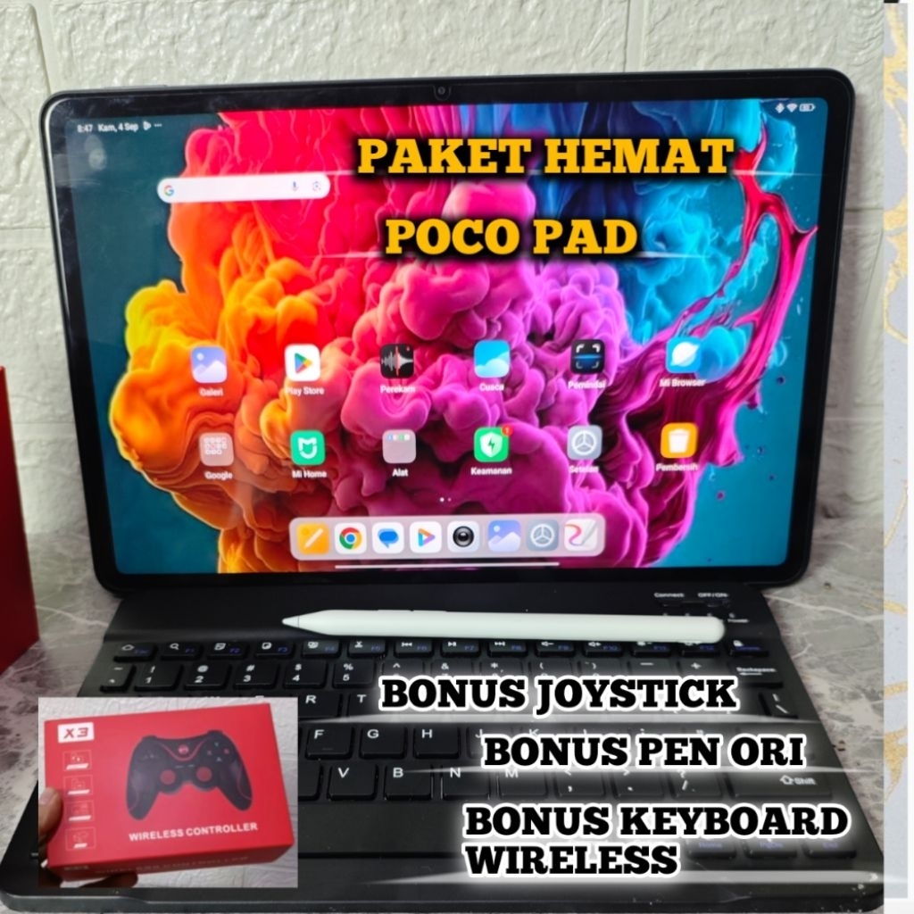 Poco Pad 8/256 Tablet Second Fullset Bonus Pen Ori Xiaomi