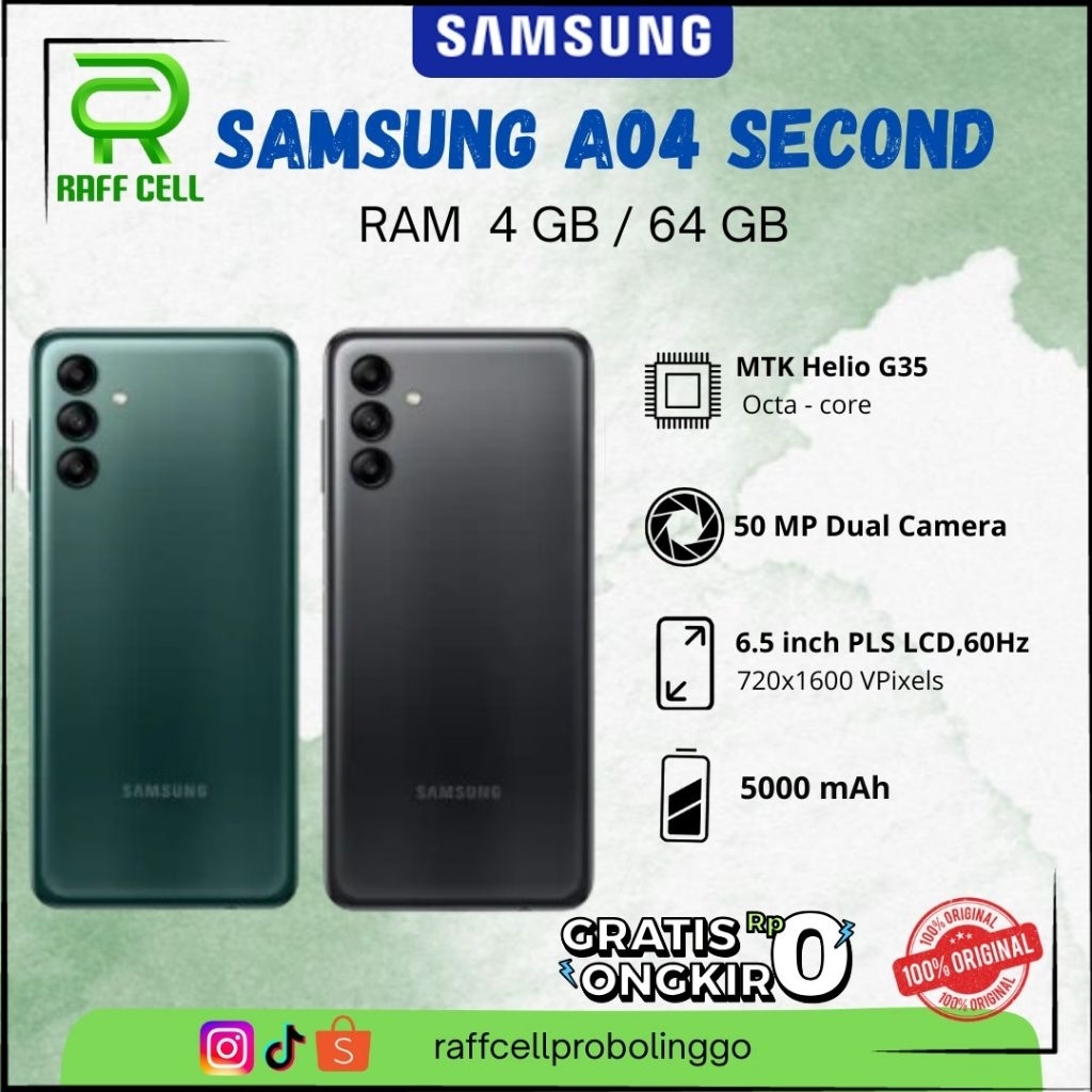 SAMSUNG A04 SECOND