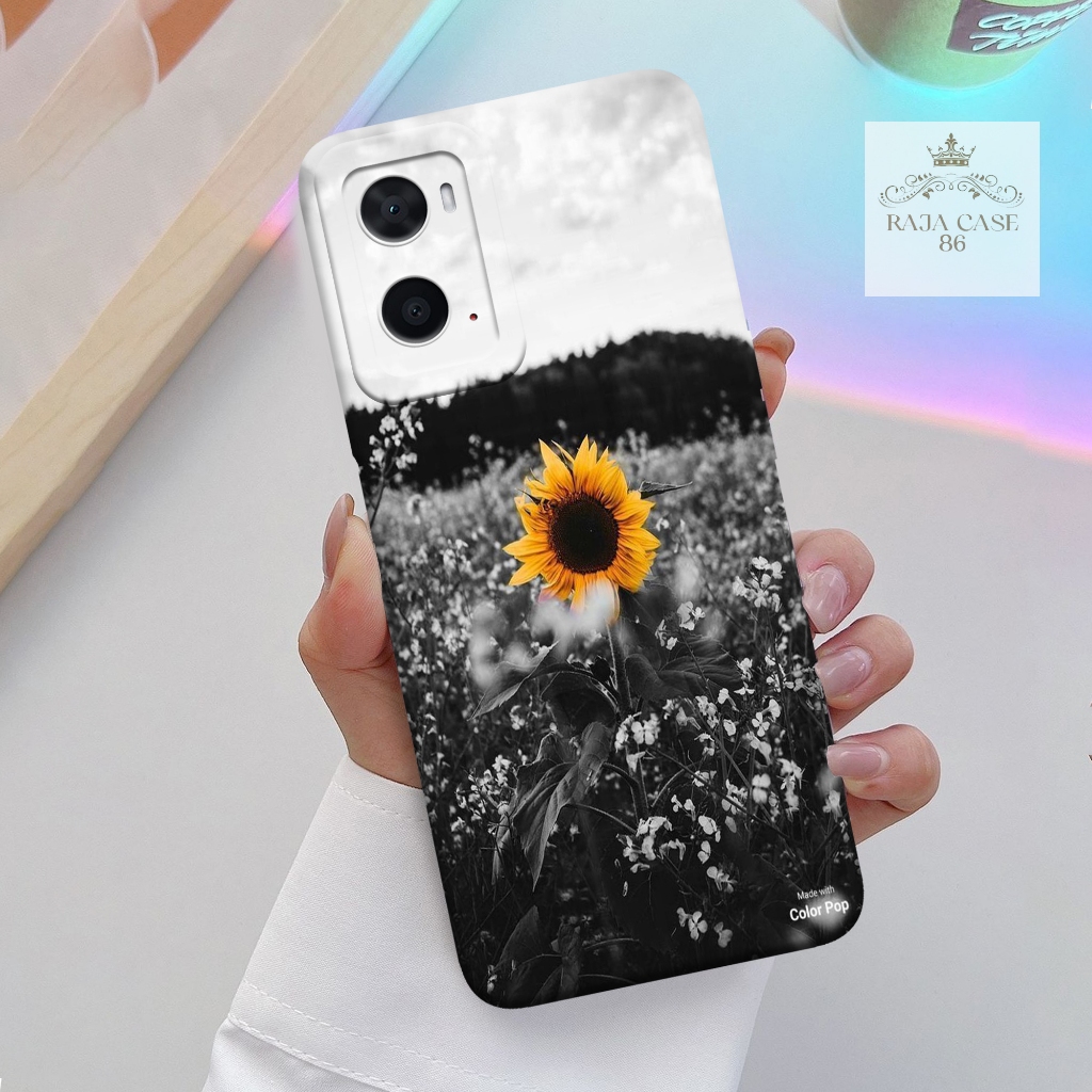 Case Oppo A76 / A96 - casing Oppo A76 - Motif case Bunga - Pelindung handphone - Oppo - Softcase Opp