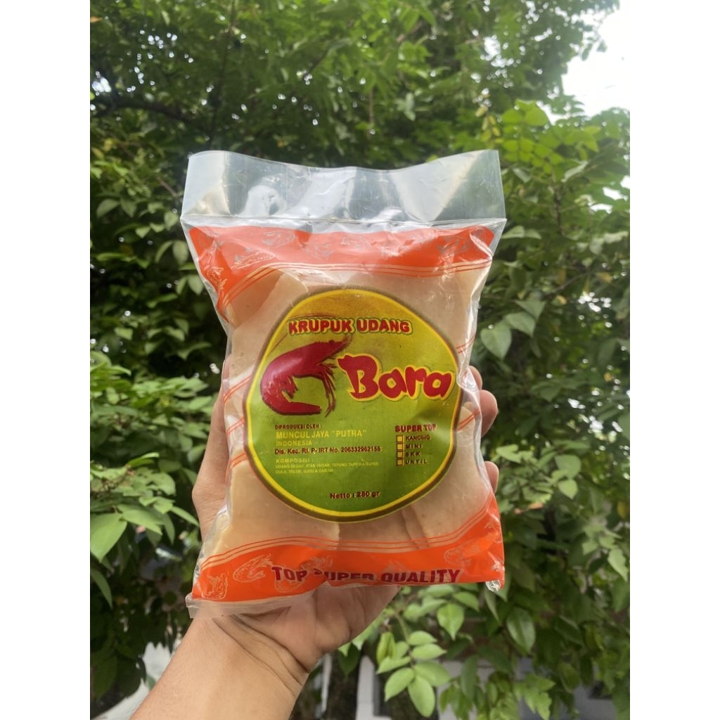 

KRUPUK UDANG MENTAH BARA ASLI 250gr PRODUKSI MUNCUL JAYA BREBES
