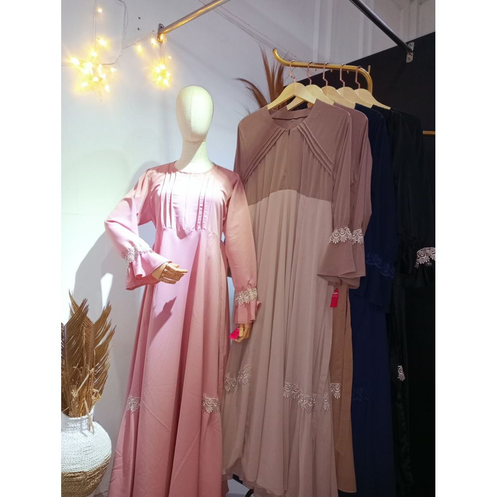 Gamis Nusaibah Renda Gamis For Daily Dress Nusaibah_Anifahgriyamuslim