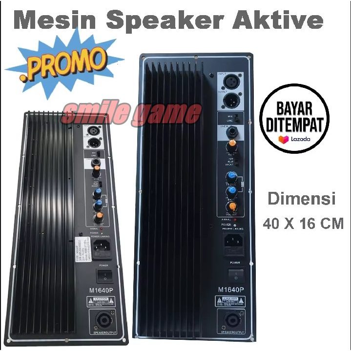 MESIN SPEAKER ACTIVE / KIT Speaker 400watt M1640P dimensi 40x16cm