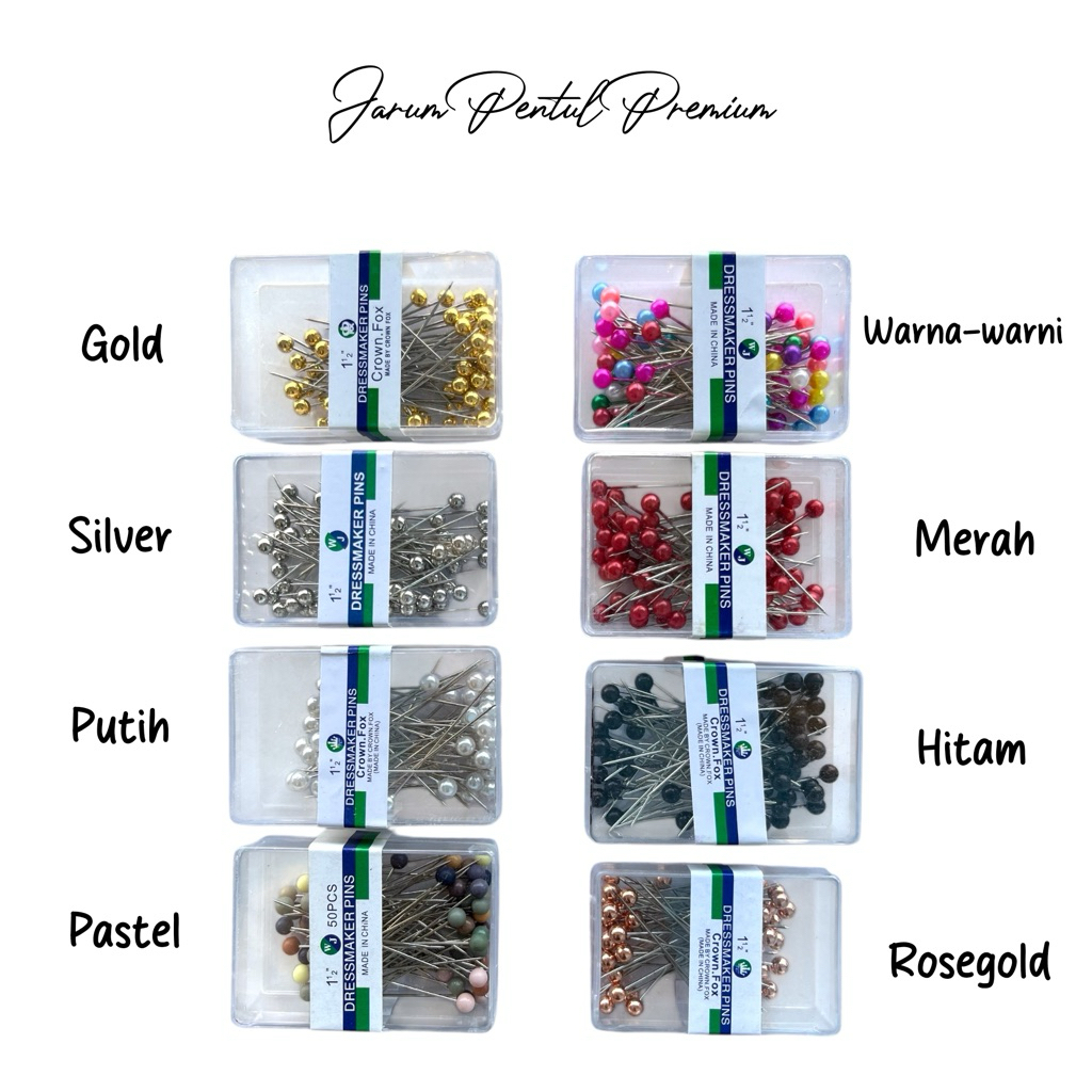 Jarum Pentul Stainless Premium / Jarum Pentul Besar / Jarum Pentul Hitam / Jarum Pentul Putih / Jaru