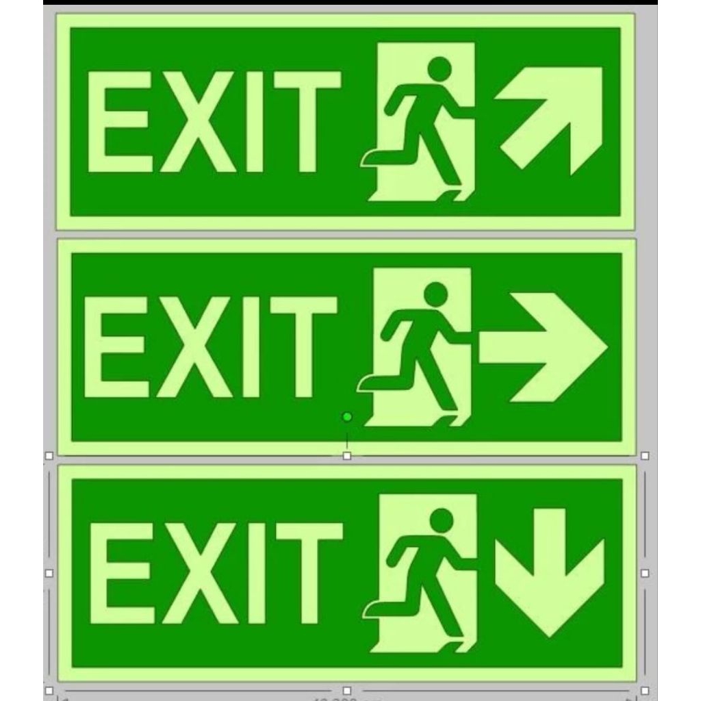 

SIGN STIKER EXIT ( GLOW IN THE DARK )10X30 CM