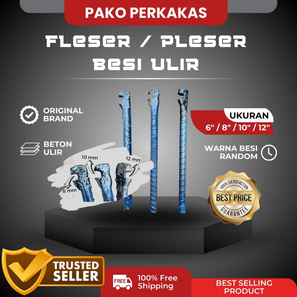 Pleser Pembengkok Besi Beton / Fleser Bengkok Ulir / 6" inch 8" inch 10" inch 12" in