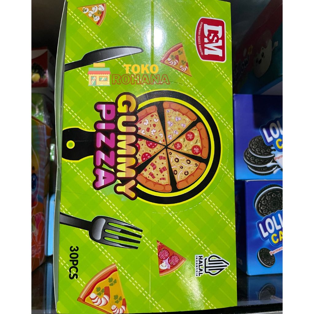 

Permen Lunak Gummy Pizza DSM / Jajanan Anak anak Isi 30