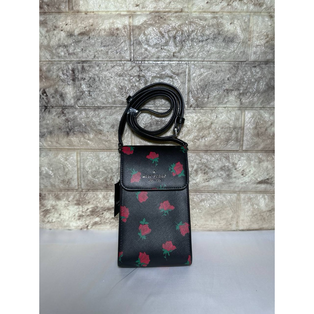 KS Madison Flap Phone Cb Disty Rose Toss Black Multi