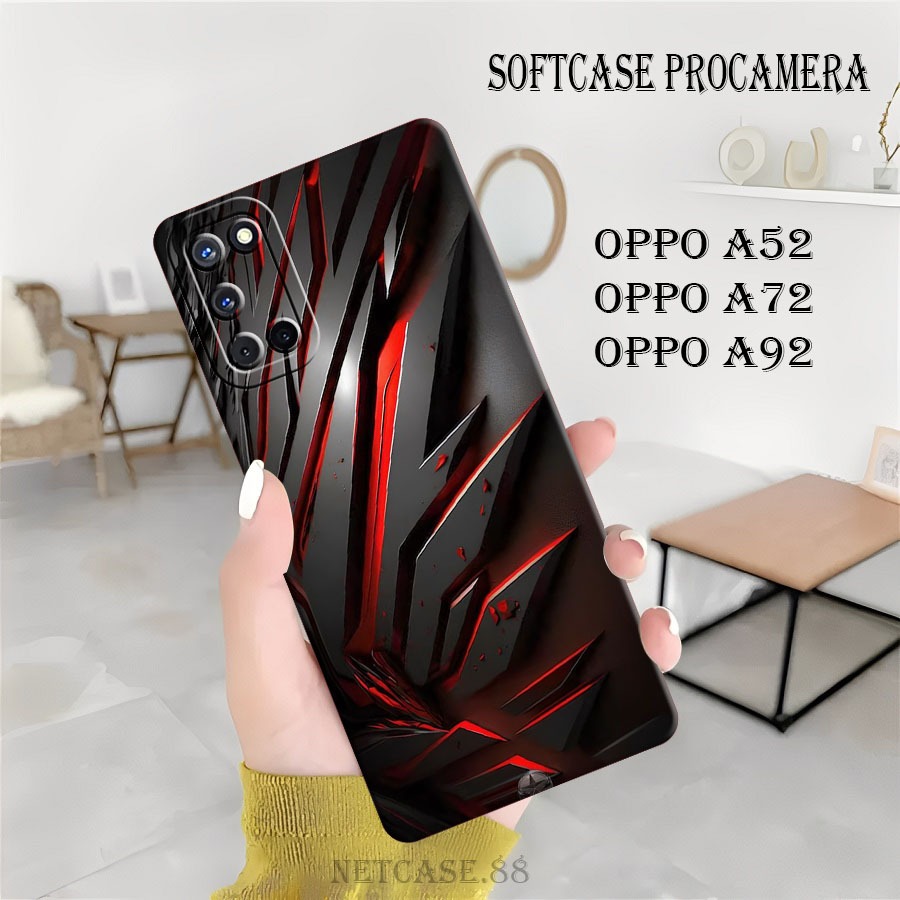 Silikon Hp Oppo a52 - Oppo A72 - Oppo A92 - Cassing Procamera Lentur Fashion Case Silikon Tpu Motif 