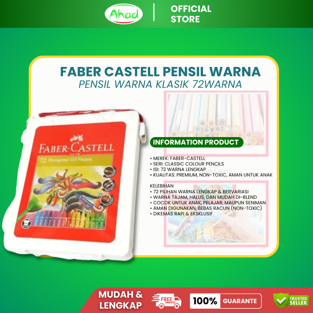 

Faber-Castell Pensil Warna Klasik 72 Warna | Pensil Warna Set Lengkap