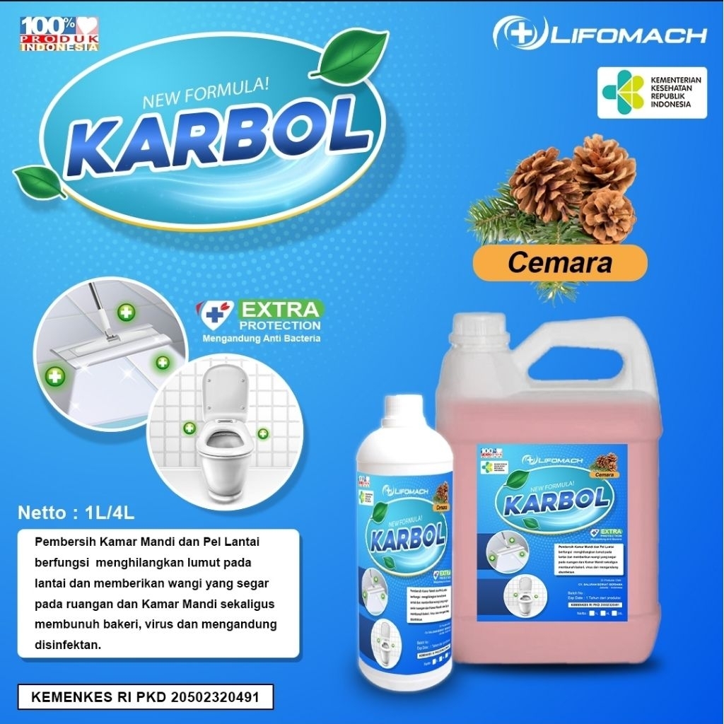 LIFOMACH KARBOL wangi 4 LITER (LUAR KOTA)