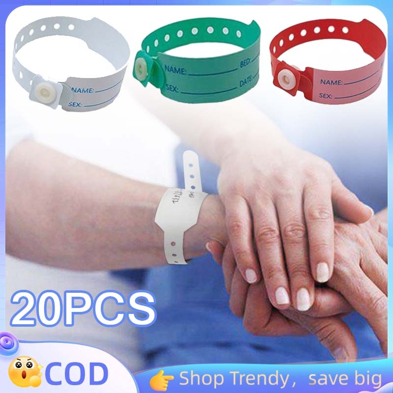 20pcs Gelang Pasien Gelang Pasien Rumah Sakit Gelang Identitas Pasien Gelang Resiko Jatuh Pasien