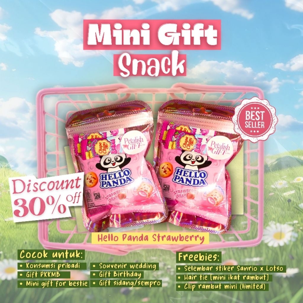 

[MINI GIFT] SNACK HELLO PANDA STRAWBERRY & BUBBLEGUM CHUPA CHUPS | TERMURAH AESTHETIC HOLOGRAM UNTUK GIFT BIRTHDAY, BESTIE, WISUDA, HADIAH, GIFT MABA, GIFT KATING, GIFT KAKEL, GIFT DEKEL, SIDANG, SEMPRO, SOUVERNIR WEDDING