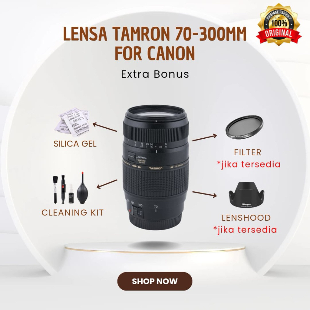 LENSA TELE TAMRON 70 300mm FOR CANON SIAP PAKAI