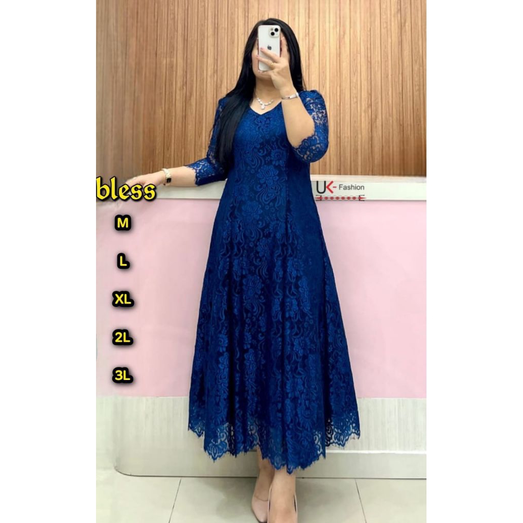 Dress semi prancis premium maxi dress
