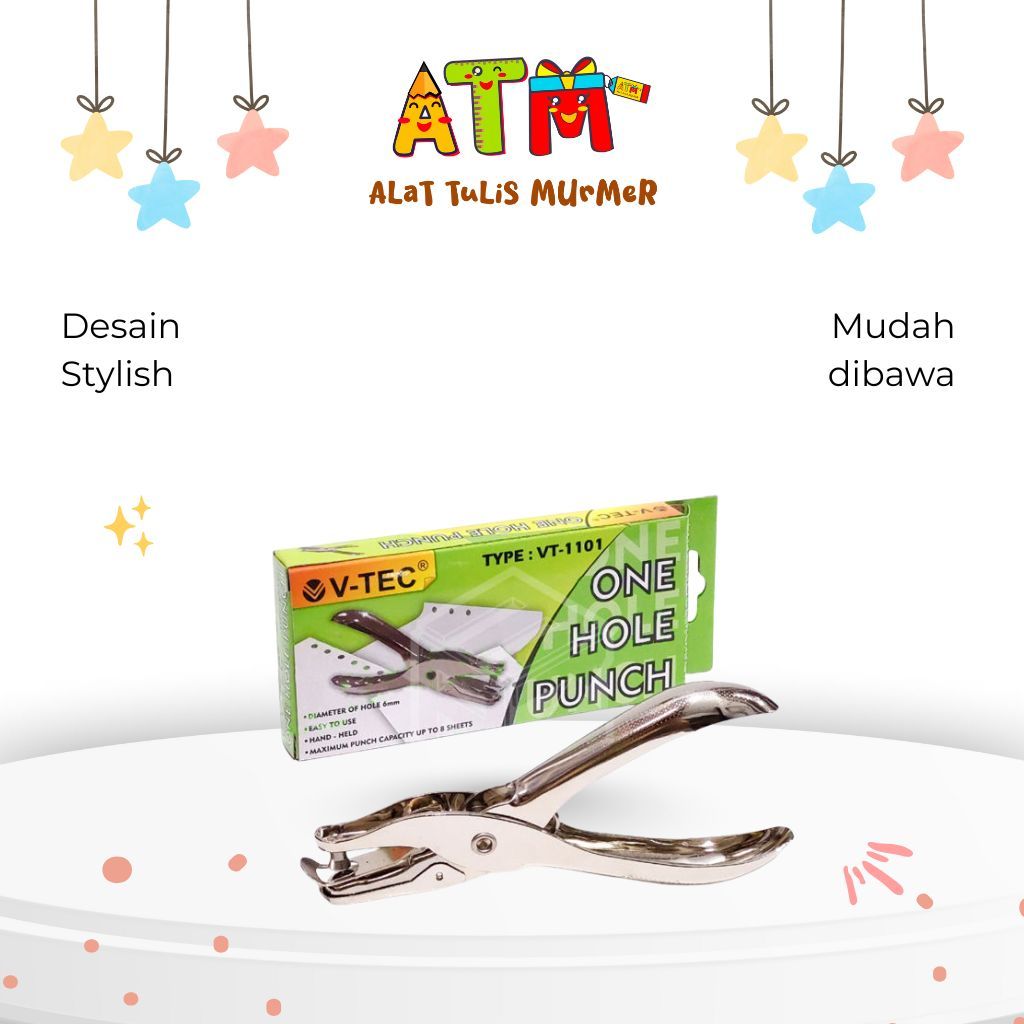 

Pervorator/Pembolong Kertas/Vtec Pervorator 1 Lubang VT-1101