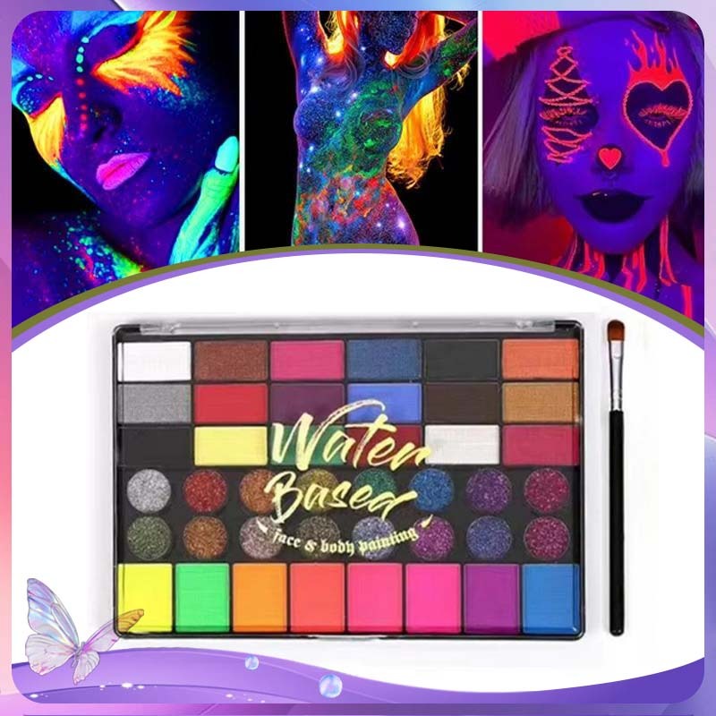 42 Color Face Body Painting Make Up Set Body Painting Wajah Waterproof Water Based Face Body Paintin