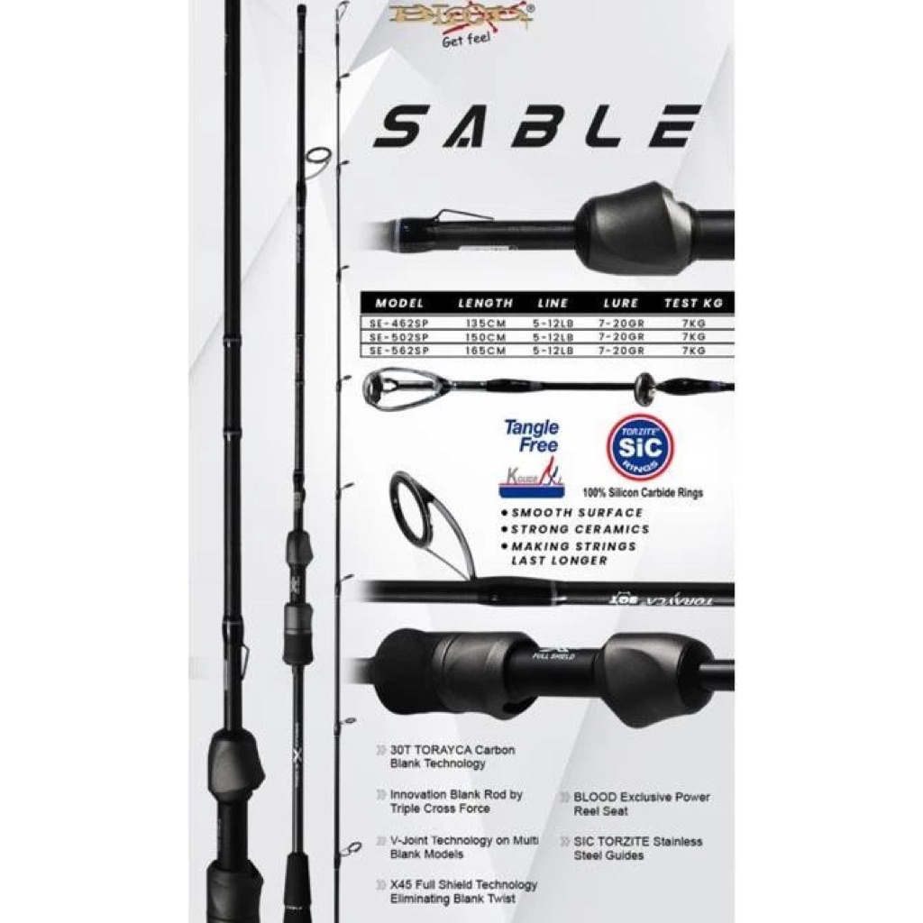 JORAN BLOOD SABLE SOLID CARBON SIC RING 5-12LB