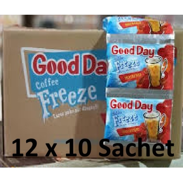 

Kopi Good Day Freeze Moccafrio per Dus ( 12 x 10 Sachet )