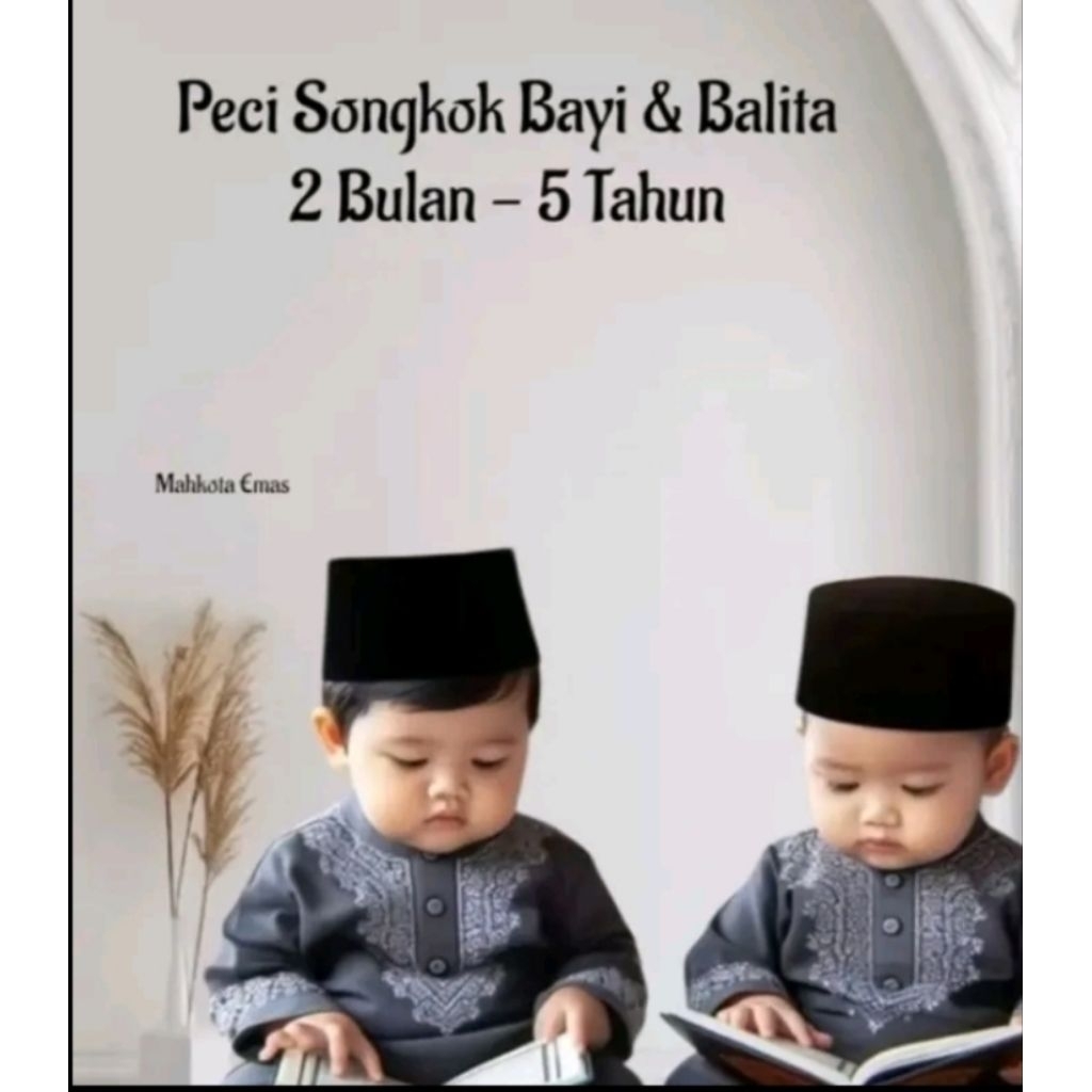 peci bayi kopyah anak laki laki songkok bayi bludru hitam polos