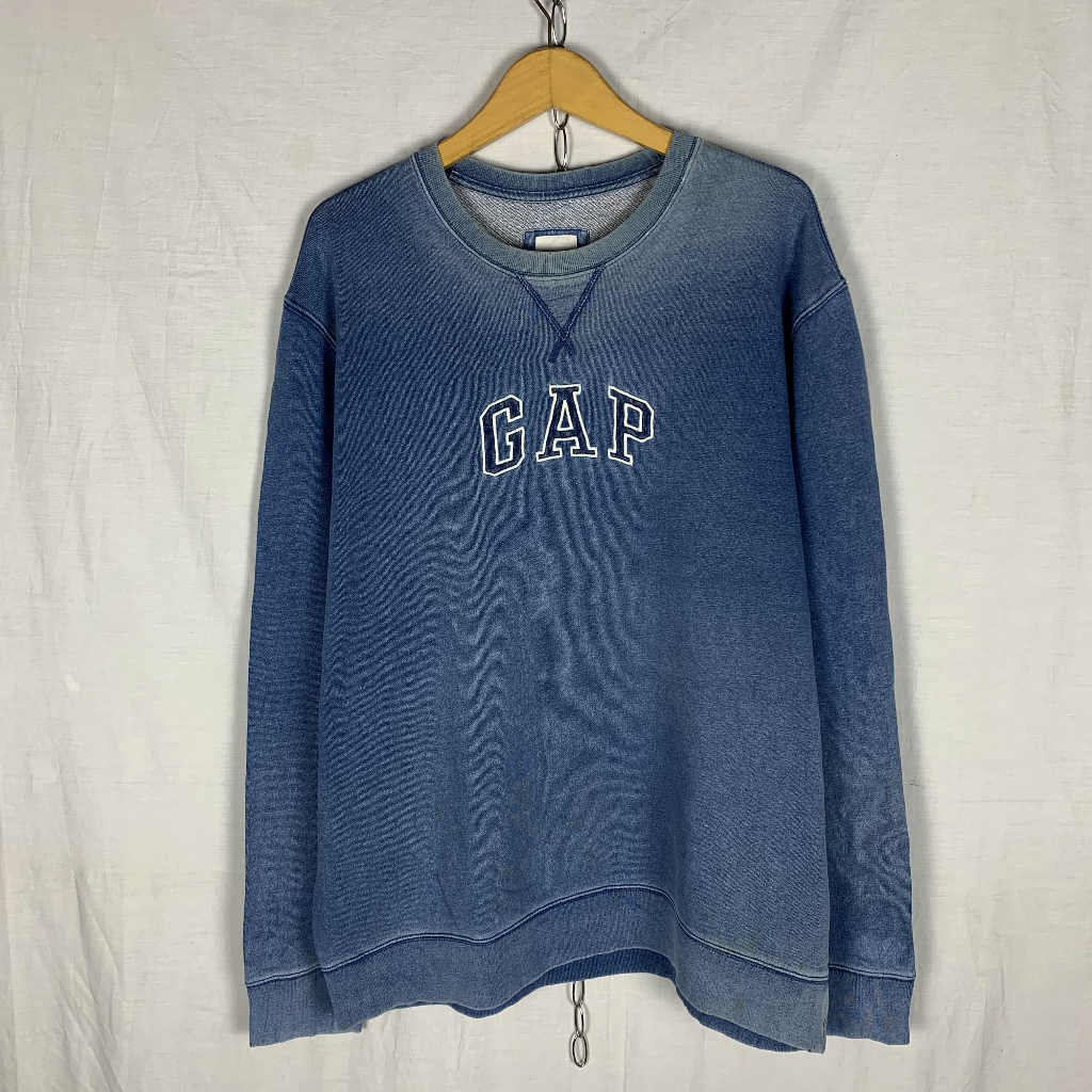 GAP Washed Denim Sweatshirt Crewneck