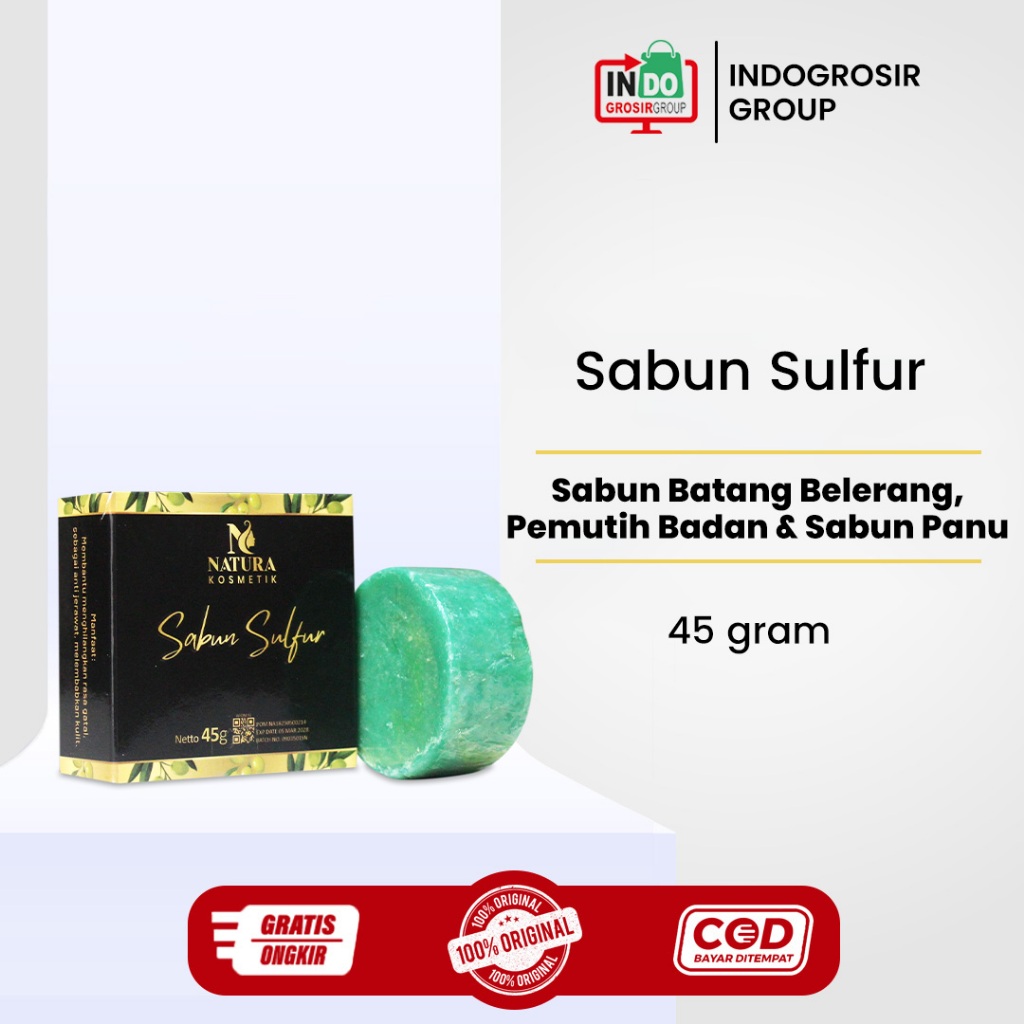 PEMUTIH WAJAH CEPAT 3 HARI BPOM SABUN SULFUR BELERANG NATURA Sabun Wajah Glowing Dan Putih