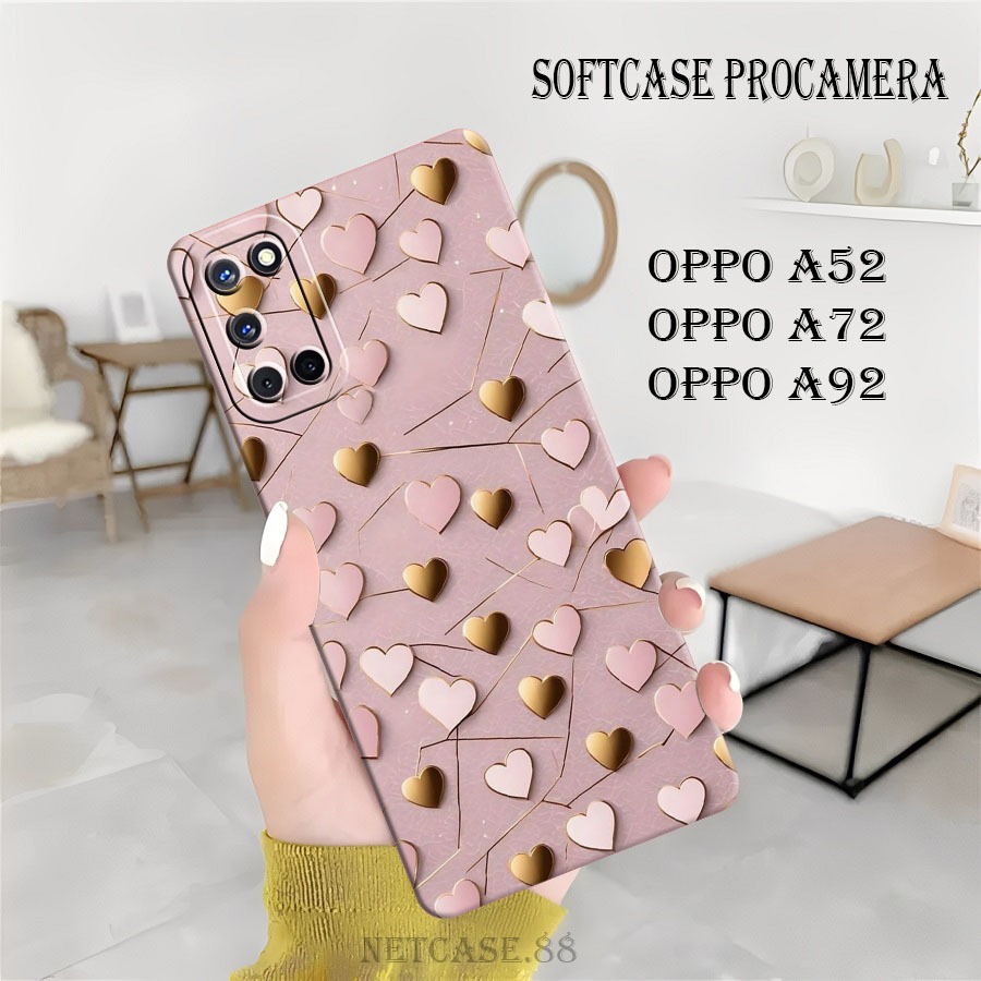 Silikon Hp Oppo a52 - Oppo A72 - Oppo A92 - Cassing Procamera Lentur Fashion Case Silikon Tpu Motif 