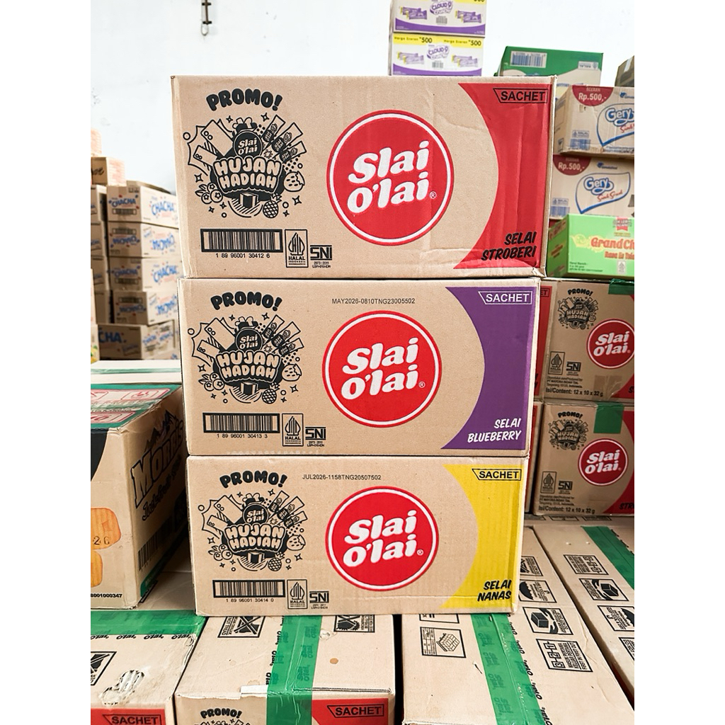 SLAI OLAI 1 DUS ISI 12 BOX @320GR (BLUEBERRY, STROBERI, NANAS) Creamy Manis Buah
