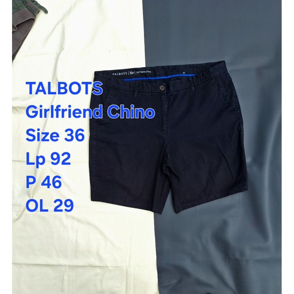 Celana Pendek TALBOTS Girlfriend Chino Short Pants Hitam