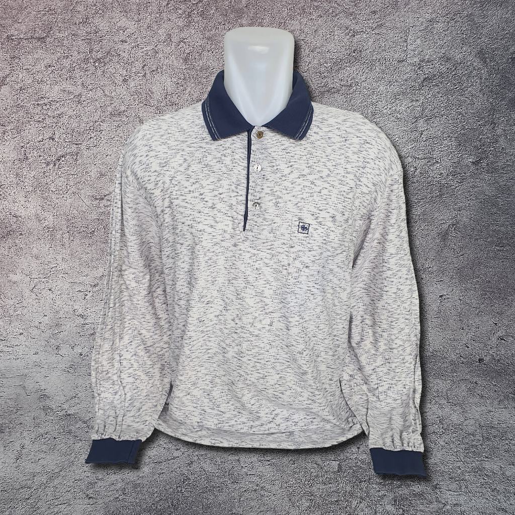 Baju Kaos Polo Panjang PIERRE BALMAIN - Size XXL / Lebar Dada 60 cm - Original - Second