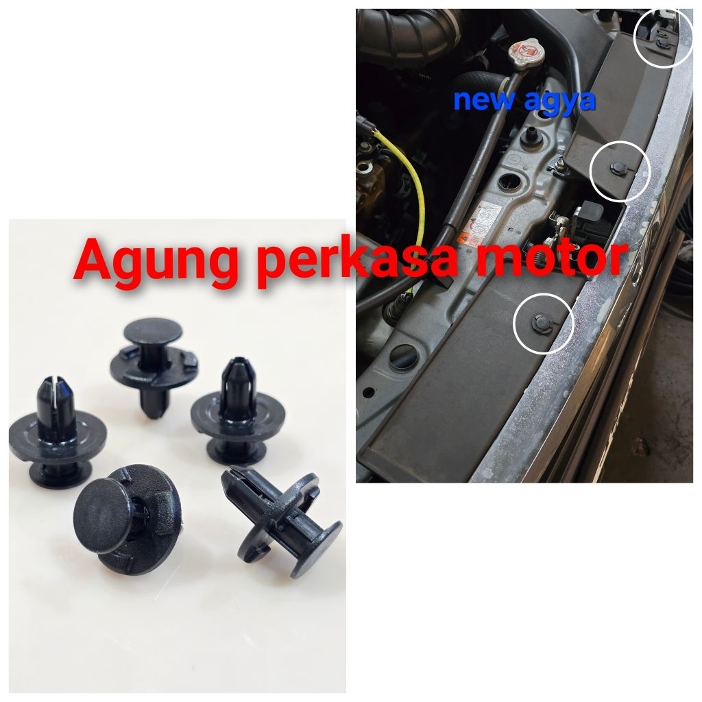 clip bemper kancing bemper new agya ayla harga 5pc(original)