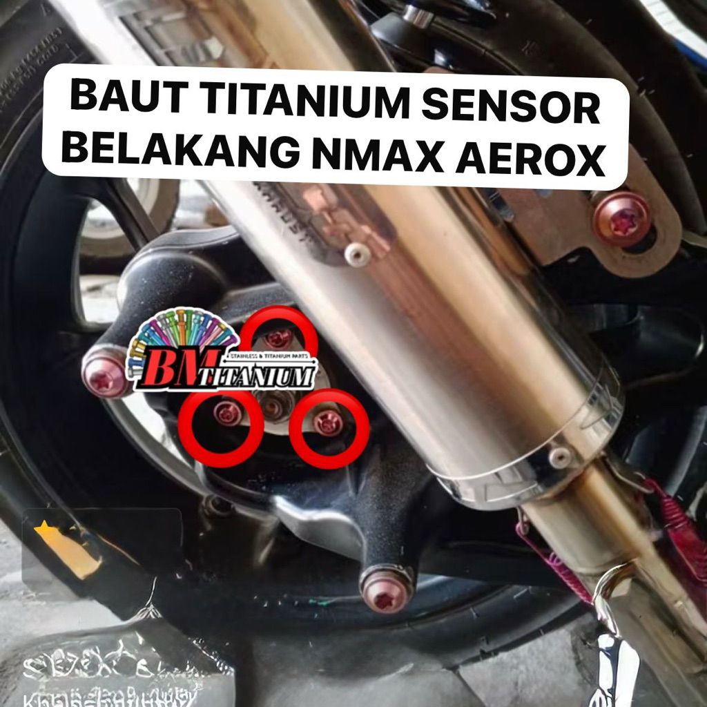 (TITANIUM)BAUT SENSOR BELAKANG NMAX AEROX TITANIUM