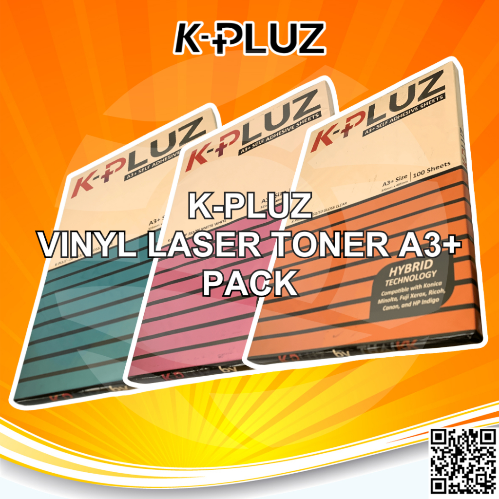 

K- PLUZ Sticker Vinyl PP Film Stiker Digital Print Laser Toner A3+ PACK